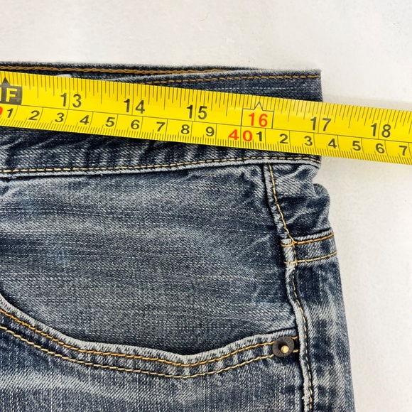 Aeropostale Mens Size 32/32 Driggs Slim Bootcut Jeans Blue Retro Straight Denim - Picture 13 of 16